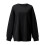 Damen-Hoodie, lang, S1eeve Pullover Tops, einfarbig schwarz, Größe M 2
