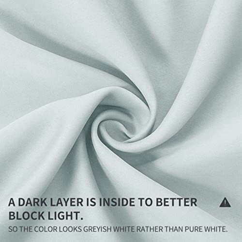 Blackout Grommet Curtains 52x90 in White 1