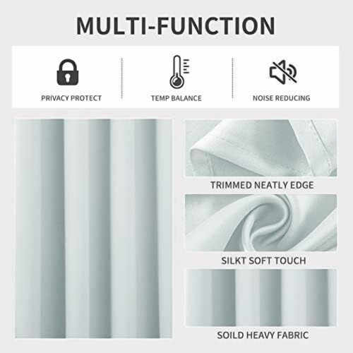 Blackout Grommet Curtains 52x90 in White 2
