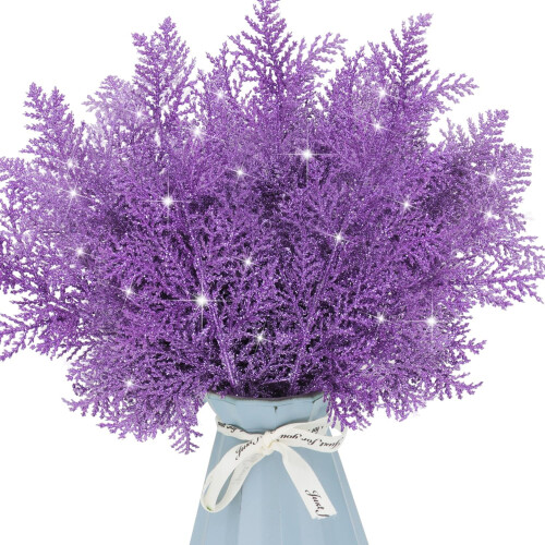 Pinheiro artificial com glitter, 26,4 cm (10 peças)