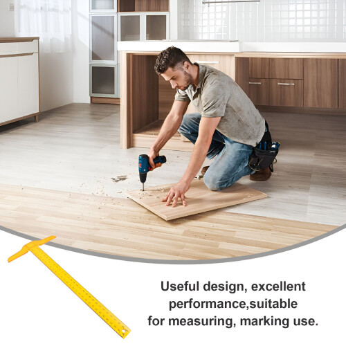 2Pcs T Square Ruler Plastic Drafting T Square Versatile Measurement Square Ruler for Handcrafts 1