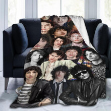 Soft Wool Fleece Throw Blanket – Cozy Plush Blanket for Sofa, Office, Car, Camping, Yoga, Travel & Home Decor – Compatible with Finn Wolfhard