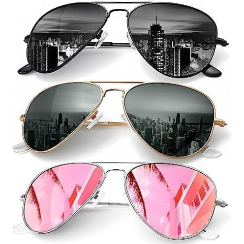 Aviator solglasögon polariserade UV-skydd