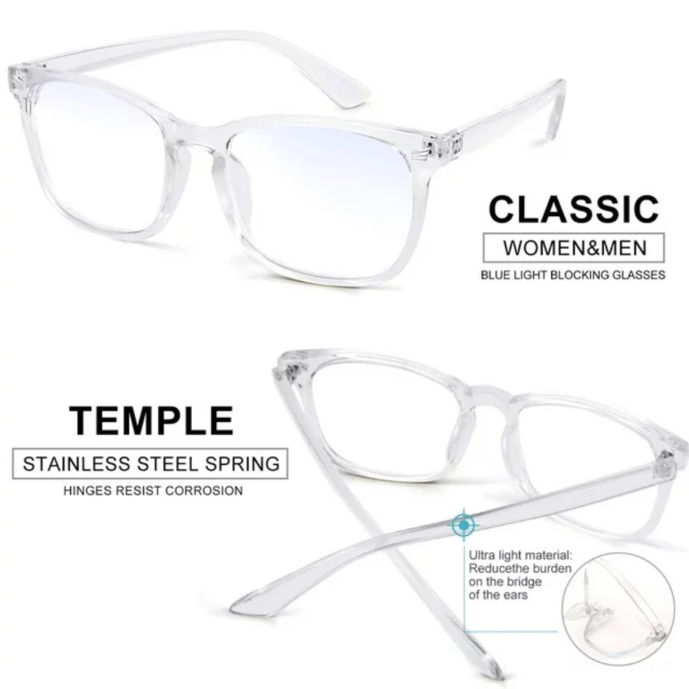 Blue/Light Blocking Glasses, Computer Reading/Gaming/Tv/Phones Glasses For Women Men, Anti Eyestrain & Uv Glare, Anti Eyestrain, Leopard