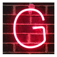 Neon Sign, Letter Neon Signs Neon Alphabet Light Light Up LED Letters Lights Light Up Marquee Letters Lights Battery USB Red