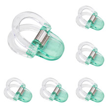 10 Pieces Adjustable Hem Clips for Pants Sleeves - Colorful Clothing Clips for Instant Shortening,Transparent and Decorative,No Slip Design(Green)