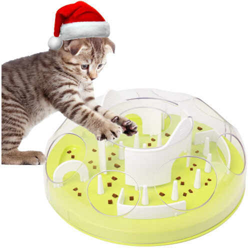Interaktiver Katzen-Puzzle-Futterautomat für kleine Leckerlis