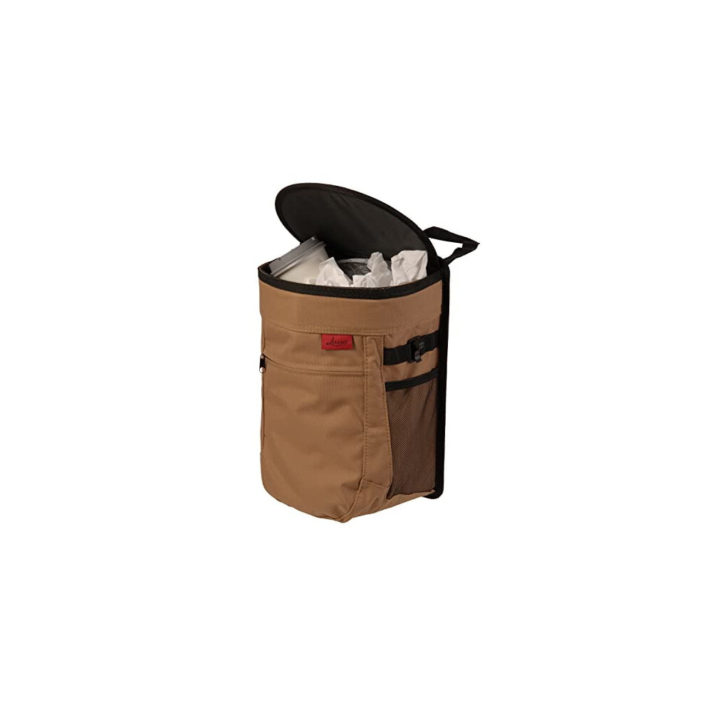 Spill-Proof Car Trash Can, 2.5 Gal, Hanging, Leak-Proof Lid, Removable Liner, Waterproof Â Compatible With Car, Suv, Truck, Minivan 9338982648165