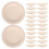 Pratos de sobremesa de papel bege, 15 cm (6 polegadas), 50 peças 1