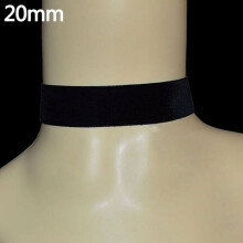 harmtty Damen Choker-Halskette aus schwarzem Samt im Gothic-Stil, schlichter Retro-Schmuck, Weihnachtsgeschenk, 20 mm
