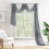 Διαφανές κασκόλ παραθύρου Voile Valance σκούρο γκρι 37x216 ίντσες 1