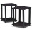 Side Table Set of 2 Dark Walnut 2-Tier 1
