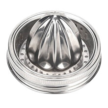 Mason Jar Juicer Lid Stainless Steel Citrus Reamer Handle Wide Mouth Juicer Top for Canning Manual Juice Squeezer with Leak-Proof Cap