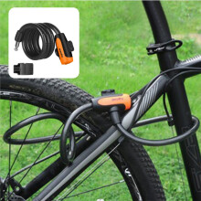 Heavy Duty Bike Lock: PVC-Coated Chain w/ 2 Keys, 39.4"0.47", Black – Fits Bikes, Motos, Gates, Fences, Grills | 1 Pack
