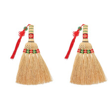 2 Count Straw Bed Bedroom Broom Sofa Carpet Hand Cleaning Sweep (Wuzhishan Small 26cm) Desktop Duster Short Handle Vietnamese Chinese Corn Toddler