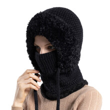 Fleece-Lined Knit Winter Hat & Neck Circle Scarf Set – Windproof, Warm, Compatible with Ski/Snow/Cycling