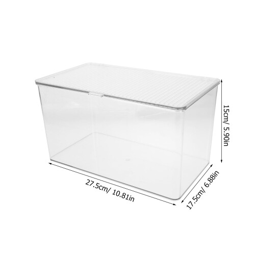 Office Acrylic Storage Box Transparent 1Pack For Badges Pins Use 1