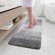 Rug Folctha Shágach Micrea-shnáithín Liath Dronuilleogach 47x17 orlach