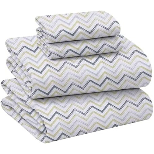 Σεντόνια Flannel Full Size Σετ 4 τεμαχίων – Μαλακό διπλό βουρτσισμένο βαμβάκι, Deep Pocket έως