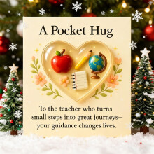 Stijggn Pocket Heart Token Christmas Gift Bulk Hug Cards with Heart-Shaped Natural Stones – Compatible with Friendship & Family Exchange