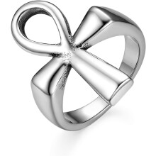Ankh-Kreuz-Ringe für Herren: Ringe aus Edelstahl mit altägyptischem Symbol für Damen