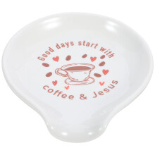Ceramic Spoon Rest Utensil Rest Spoon Holder Spatula Holder Tea Bag Holder Dish