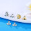 Earring Backs for Droopy Ears, Heavy Stud Lifters & Locking Backings (4pcs), Compatible with Studs, White Gold 7