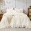 Ivory Twin Comforter Set Seersucker Microfiber 2 pcs 1