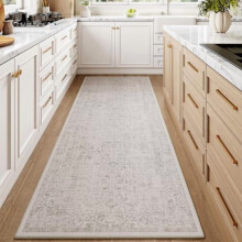 Gray Runner Rug Non-Slip 3x7 Feet Vintage Distressed
