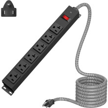 Kraftig strømskinne 20A med 12GA ledning, veggmonterbar