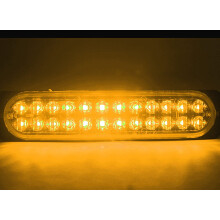 2 Pack Side warning lights, 24 LED Double Row Emergency Strobe Lights Bar Universal Warning Flashing Lamp Bar For Pickup Truck 12-24V Car Motorcycles