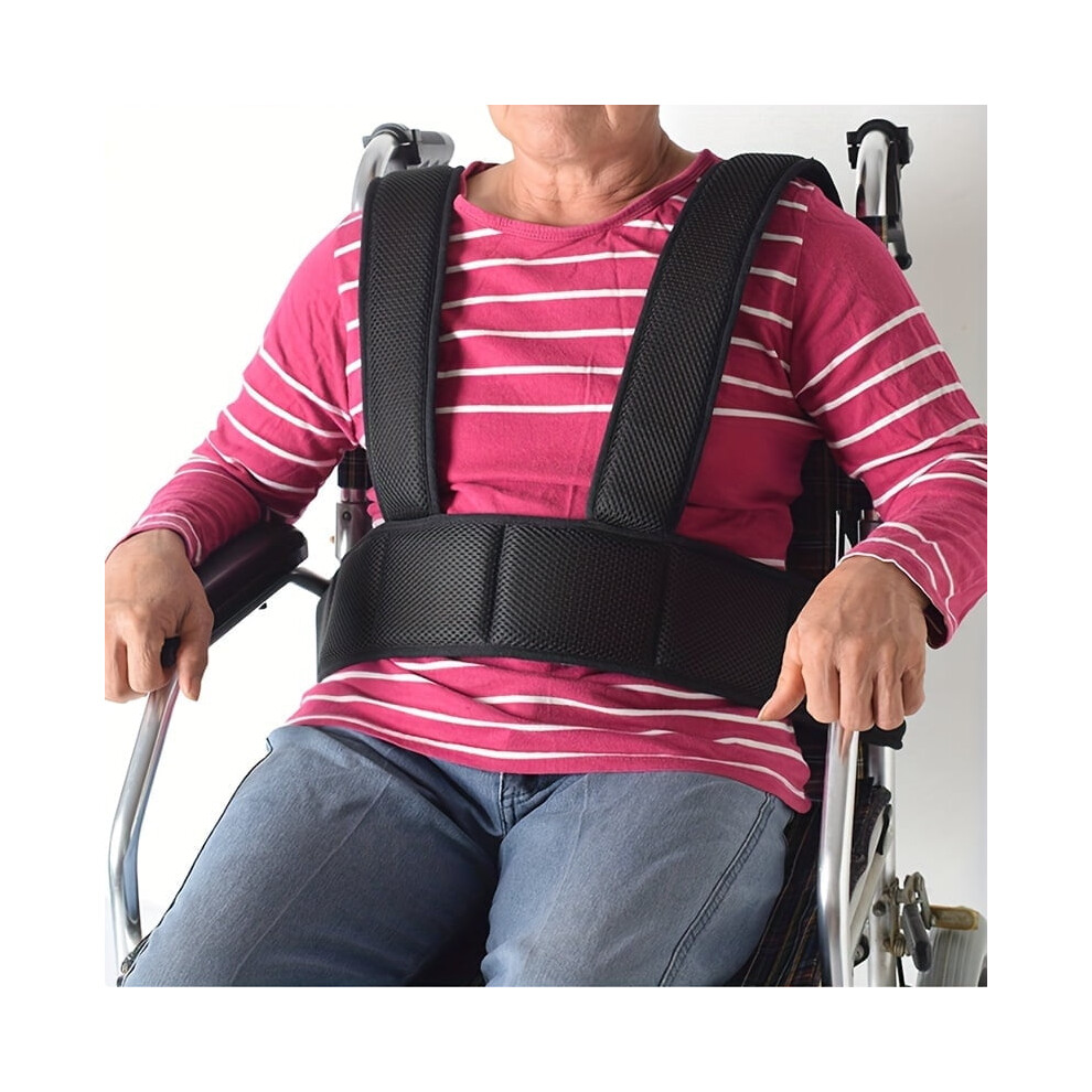 Adjustable Wheelchair Safety Belt, Elderly and Disabled Wheelchair Accessory, Support Vest Strap, Anti-Slip, Anti-Tilt, Fall Prevention for Patients