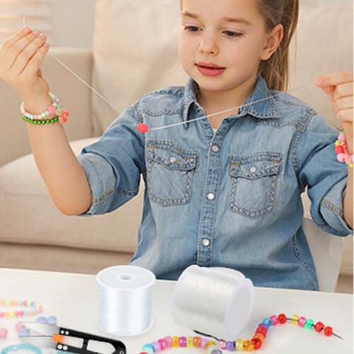 Cordon élastique transparent de 1 mm pour la création de bijoux 1