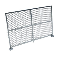 HO Scale Fence Layout Lightweight Creative Micro Landscape Decor DIY Sturdy sliver A