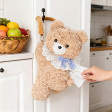 Porte-boîte à mouchoirs en forme de chiot en peluche – Adorable ourson rampant, à suspendre ou à utiliser sur le tableau de bord, organisateur