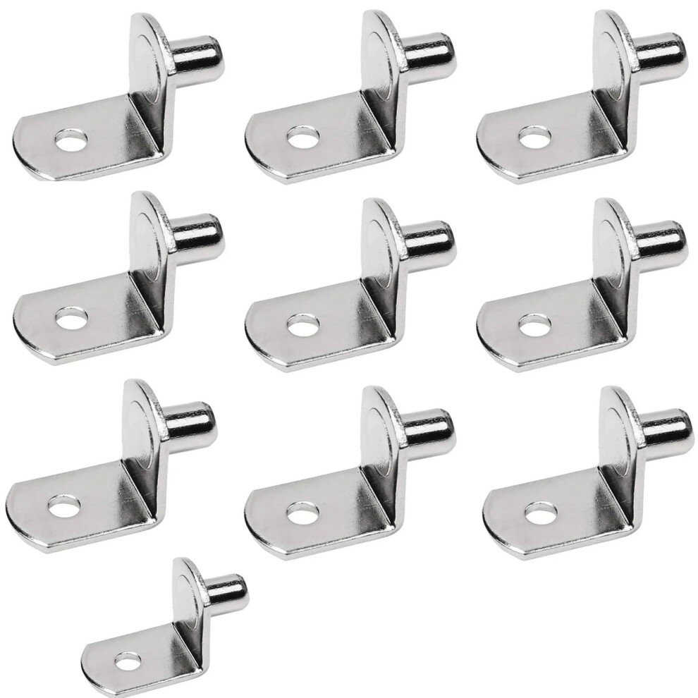 20Pcs 1/4" Metal Shelf Pins With Silicone Sleeve, Adjustable L-Shaped Brackets For Wood Shelves Â Compatible With Standard Shelf Systems 9028731367583