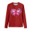 Rotes Baumwoll-Damen-Langarmshirt mit Rundhalsausschnitt, Größe M 3