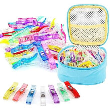 Large Sewing Clips - 50PCS Jumbo Quilt Clips for Quilting Multipurpose Plastic Crafting Tools in Assorted Colors