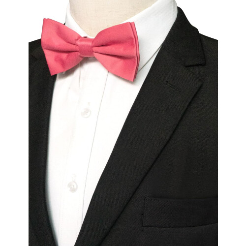 2 Packs Solid Color Pre-tied Bow Tie Adjustable Bowtie for Men 1