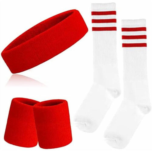 Ensemble de 5 bandeaux de sport rayés