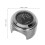 2pcs/set 22-25mm Motorcycle Handlebar Dial Clock and Thermometer for (Black) 2