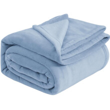 Soft Microfiber Fleece Blanket 120 x 200 cm Sky Blue