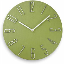 12" Silent Battery Wall Clock – Modern Yellow-Green, No Second Hand, Compatible with Offices, Living Rooms, Kitchens, Homes, Schools