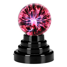 3" Touch-Sensitive Plasma Ball Lamp – Lightning Effects, Plug-in/Battery, Compatible with Christmas & Party Decor