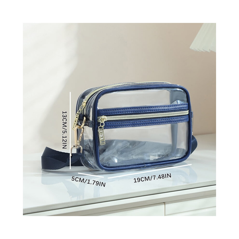 PVC transparent makeup bag for women, large capacity,