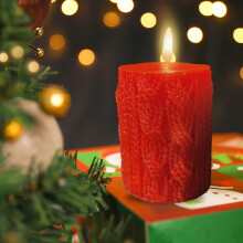 Candles for Home Scented, Christmas Aroma Relaxation Candles for Xmas Gifts Winter Holiday Home Bedroom Bathroom Decor Party Supplies, Red
