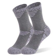 Hiking Socks Winter Thermal Merino Wool Socks for Men & Women Thick Crew Socks for Hunting Gray XL