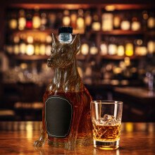 Dog Shaped Whiskey Bottle, High Borosilicate Glass Decanter for Liquor, Innovative Dog Design for Spirit Storage, Unique Gift for Whiskey Enthusiasts