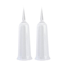 MOQIN 2-Pack Cemetery Vases with Spikes, Plastic Grave Flower Holders for Outdoor Artificial or Fresh Flowers – 9.8 in, compatible with standard