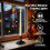 Candele a LED in cera per finestre con telecomando, timer e dimmer, 6 pezzi, colore avorio 2